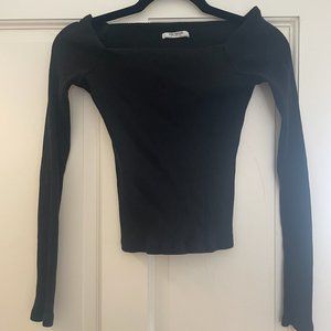 ZARA KNIT OFF THE SHOULDER TOP